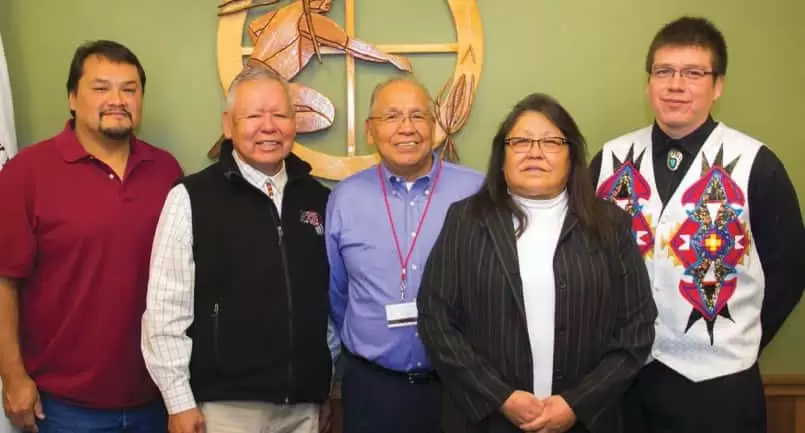 FCP Council Members: (l-r) Council Member Nate Gilpin, Chairman Harold "Gus" Frank, Vice Chairman Hartford Shegonee, Secretary Lorna Shawano, Treasurer Richard Gouge IIIm Council Member James Crawford not present at time of photo.