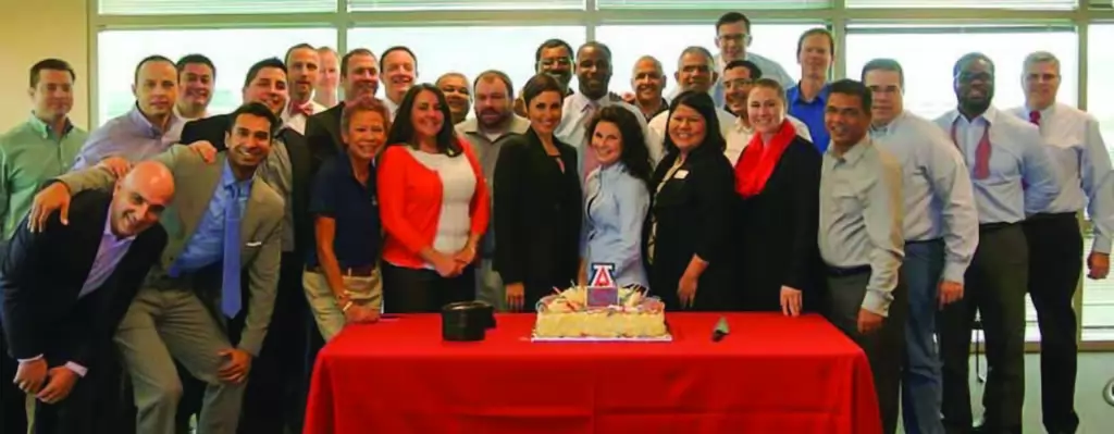 University of Arizona-Eller MBA Class of 2014FCP Tribal Member Crystal Deschinny is pictured in the white circle above.