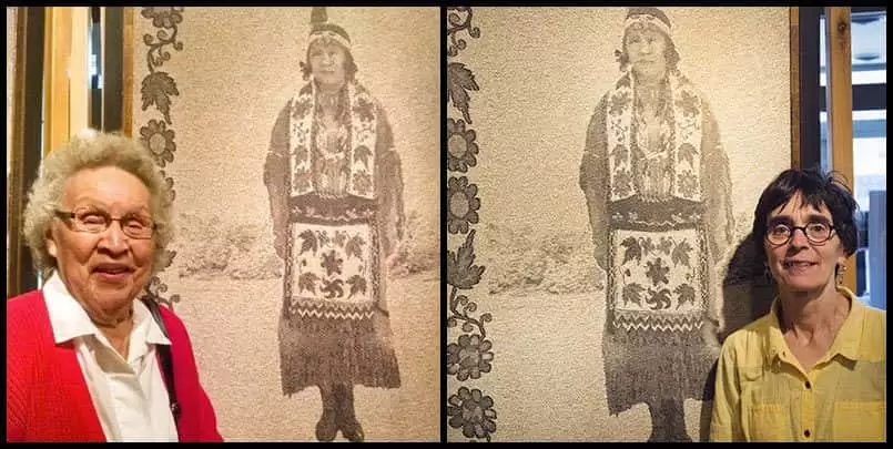 Artists Arlene Alloway (left) and Mary Burns (right)