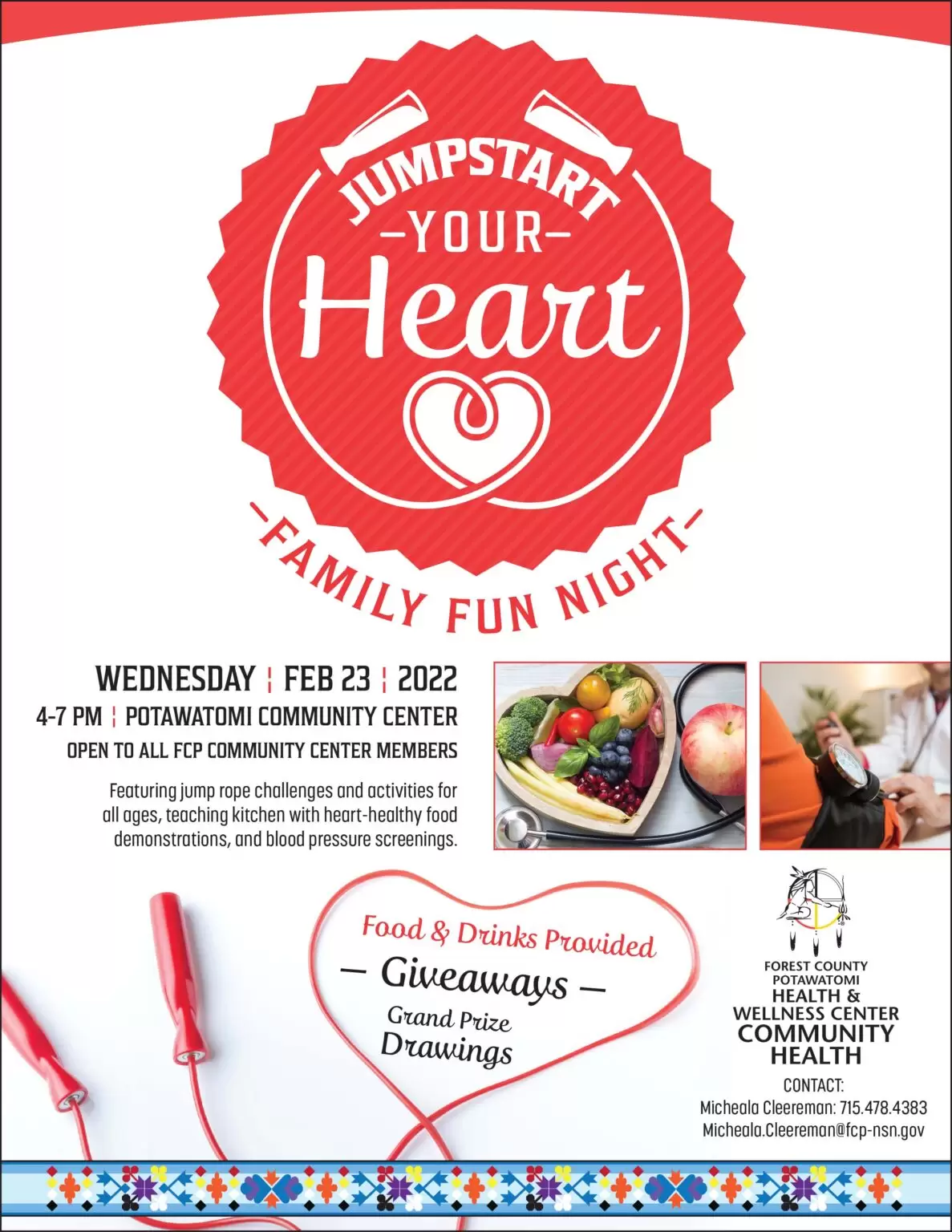 Jumpstart Your Heart Family Fun Night Forest County Potawatomi