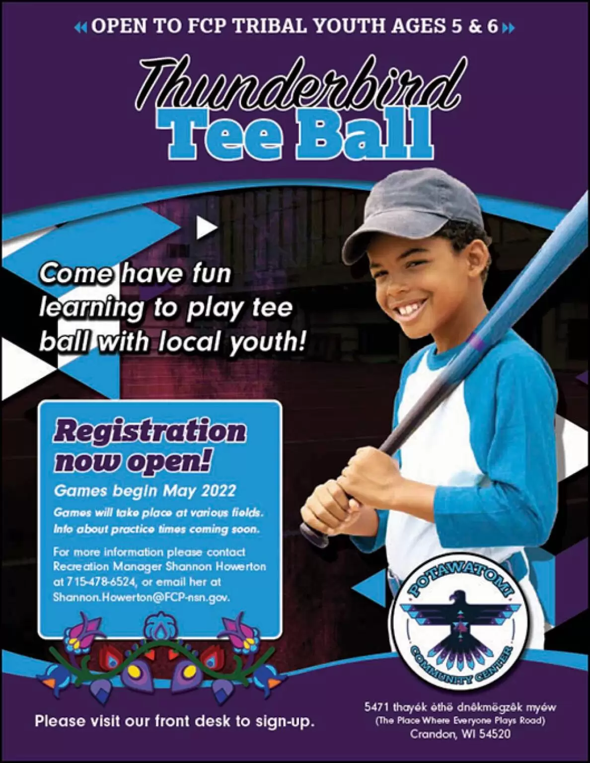 Thunderbird Tee Ball Forest County Potawatomi