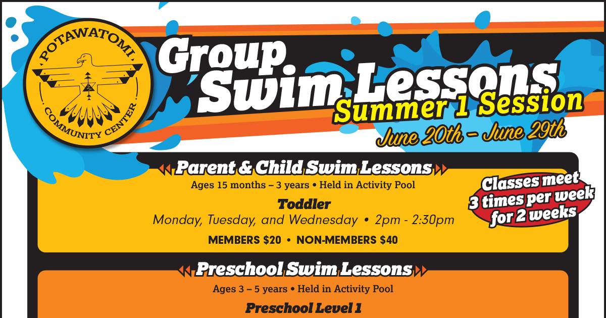 Group Swim Lessons – Summer 1 Session
