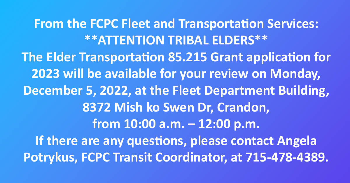 Elder Transportation 85.215 Grant Application Availability