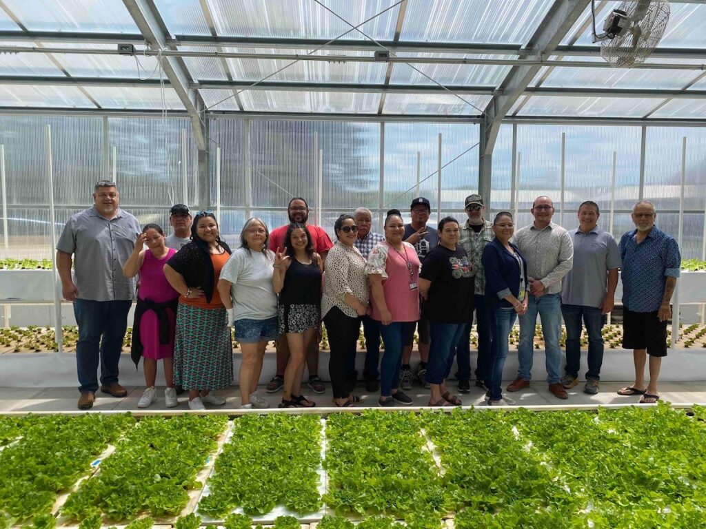 The Forest County Potawatomi Community welcomed the Hannahville Indian Community Tribal Council and guests on May 1, 2023, to tour their campus, community, and Bodwéwadmi Ktëgan (Potawatomi Farm).