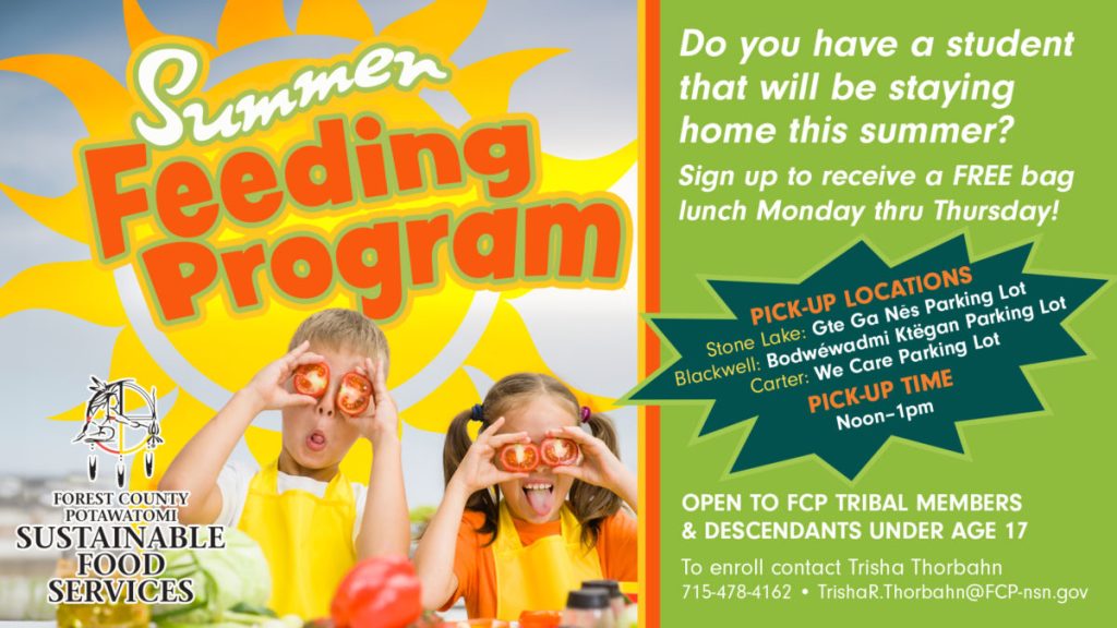 Do you have a student that will be staying home this summer? Sign up to receive a FREE bag lunch Monday thru Thursday!