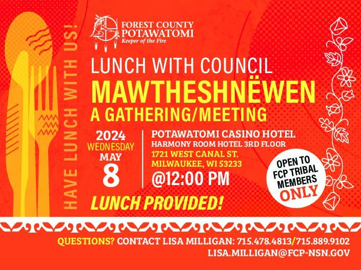 Lunch With Council Mawtheshnëwen A Gathering Meeting
