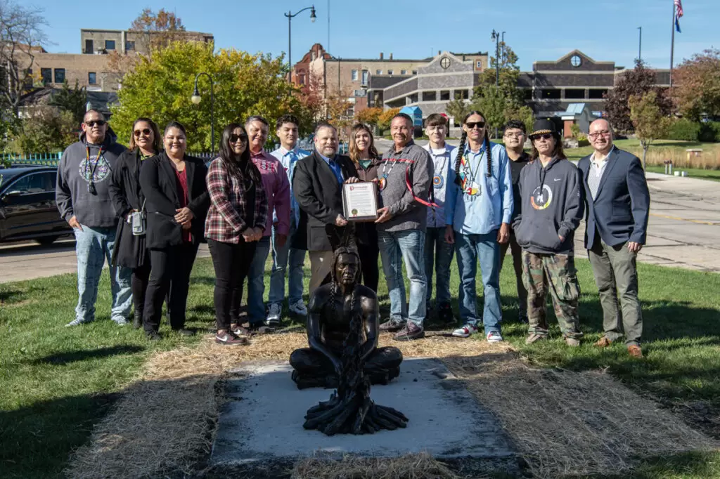 The Forest County Potawatomi (FCP) Community traveled to Racine, Wis., for the Fire Keeper Statue Dedication in honor of the FCP’s cultural heritage.