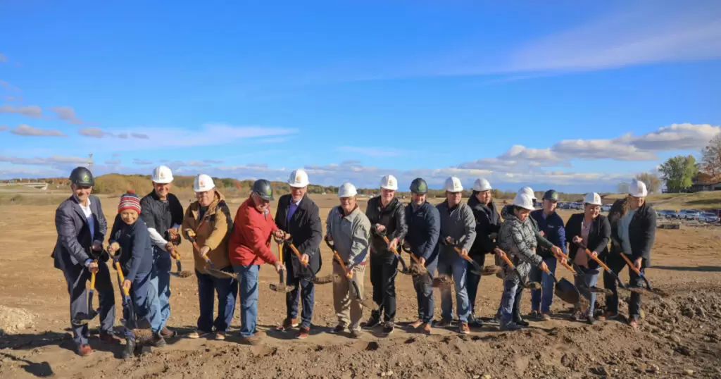 On Oct. 15, 2024, owners and developers of fireside MARKET gathered with Village of Slinger and officials to celebrate the groundbreaking of fireside MARKET, the first development of the 130-acre Merchant Village in Slinger, Wis.
