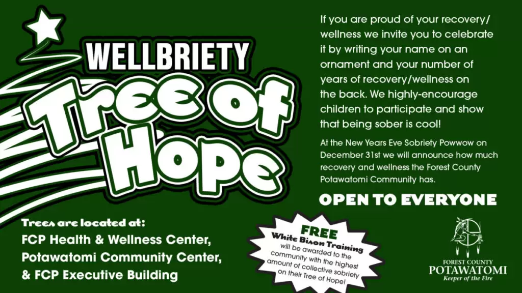 If you are proud of your recovery/wellness we invite you to celebrate it by writing your name on an ornament and your number of years of recovery/wellness on the back. We highly-encourage children to participate and show that being sober is cool!