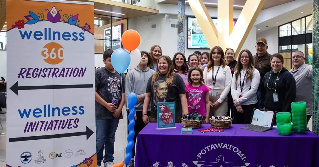 The Potawatomi Community Center (PCC), along with the FCP Health & Wellness Center and Community Health Department, hosted an event on April 8, 2025, at PCC to have tribal members, descendants, and their families sign up for the new Wellness 360 app.