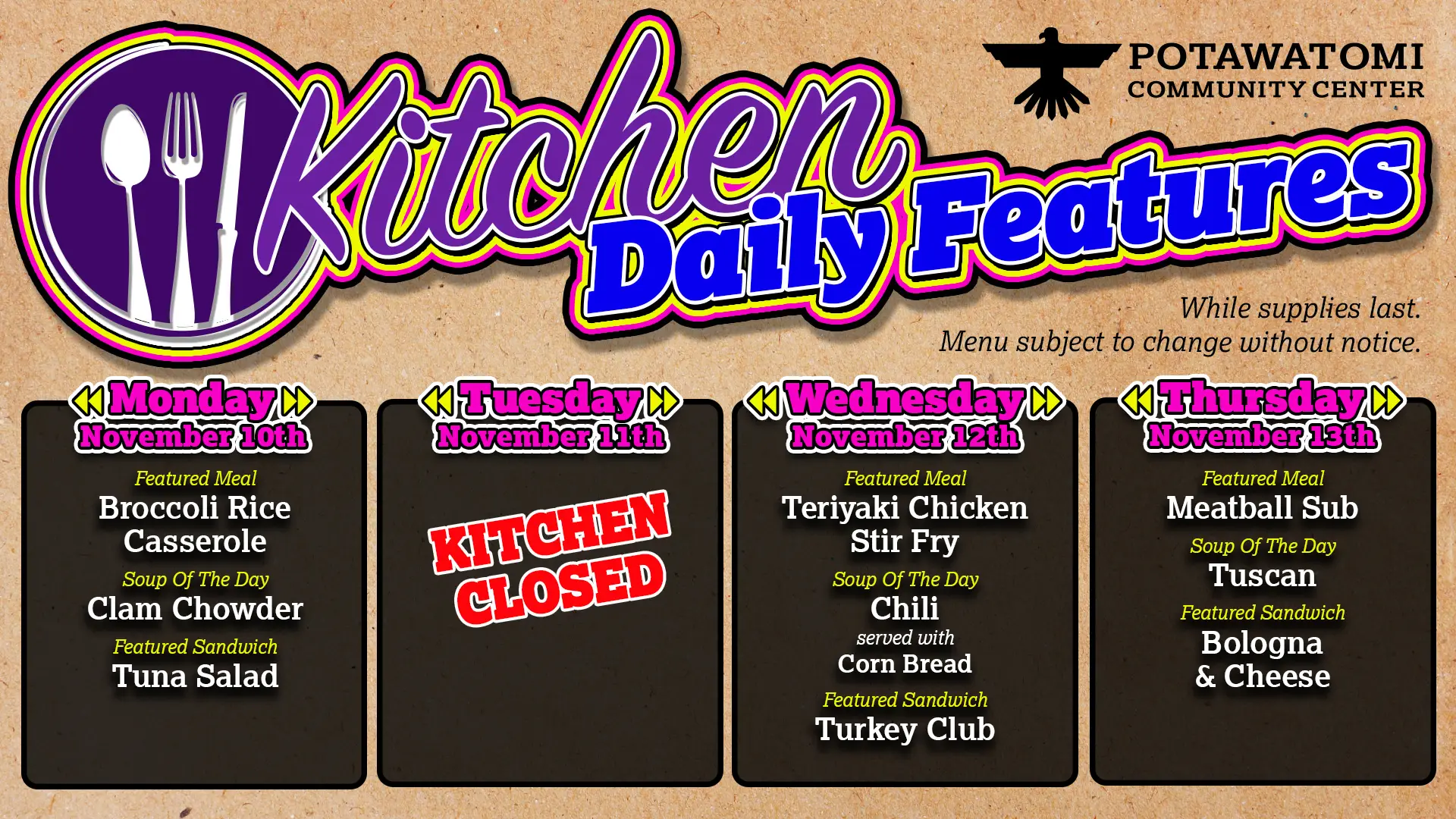 Kitchen Daily Features