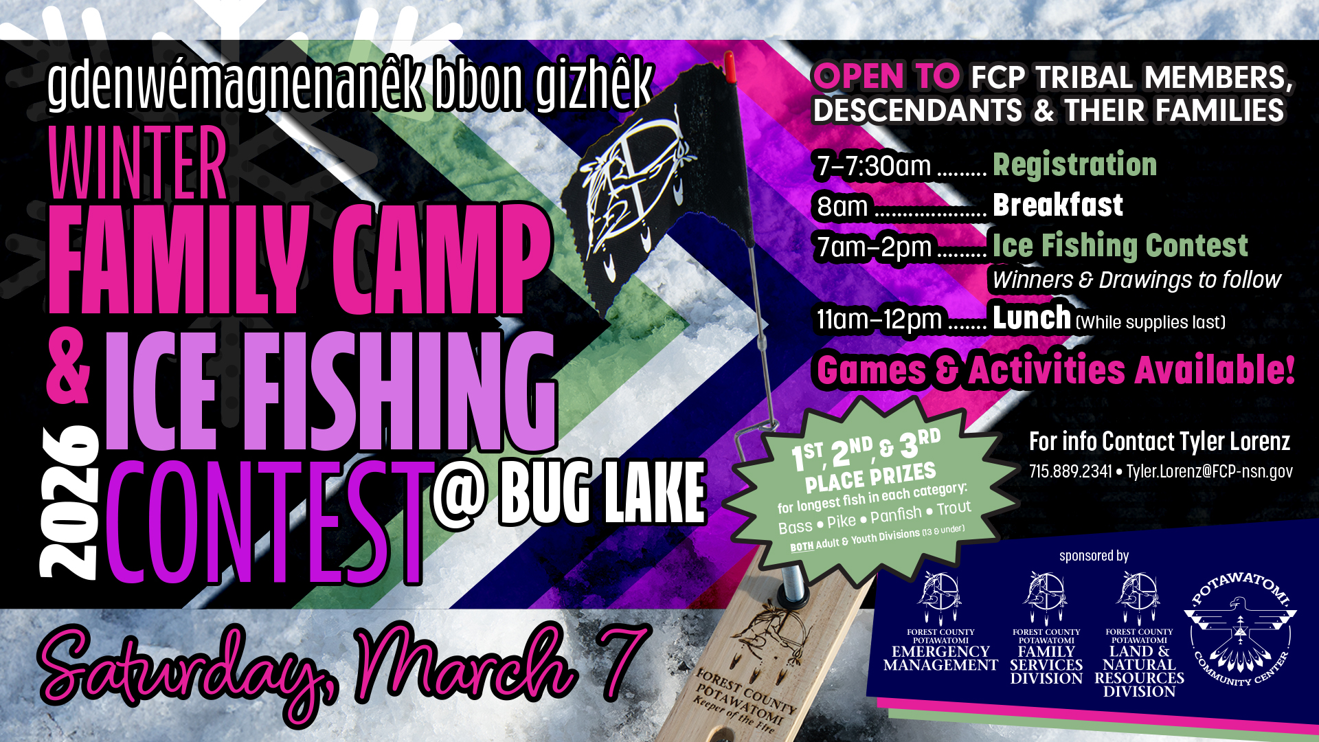 Winter family Camp & Ice Fishing Contest – Bug Lake